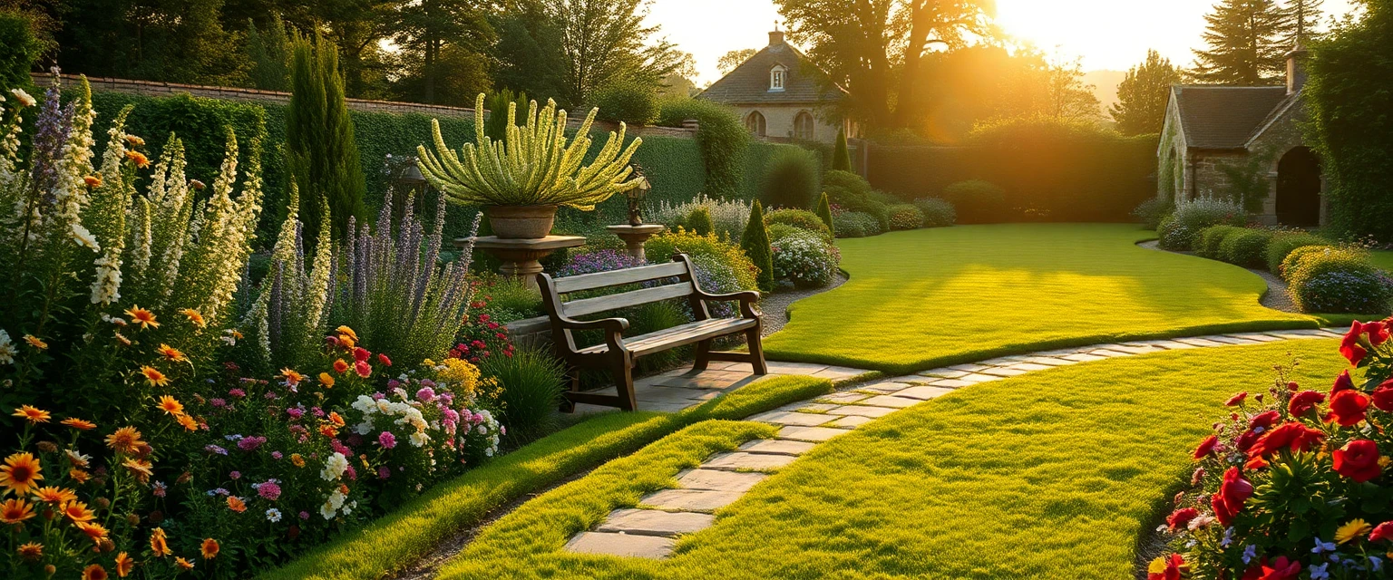 Country garden in full bloom